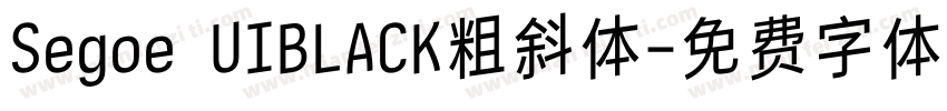 Segoe UIBLACK粗斜体字体转换